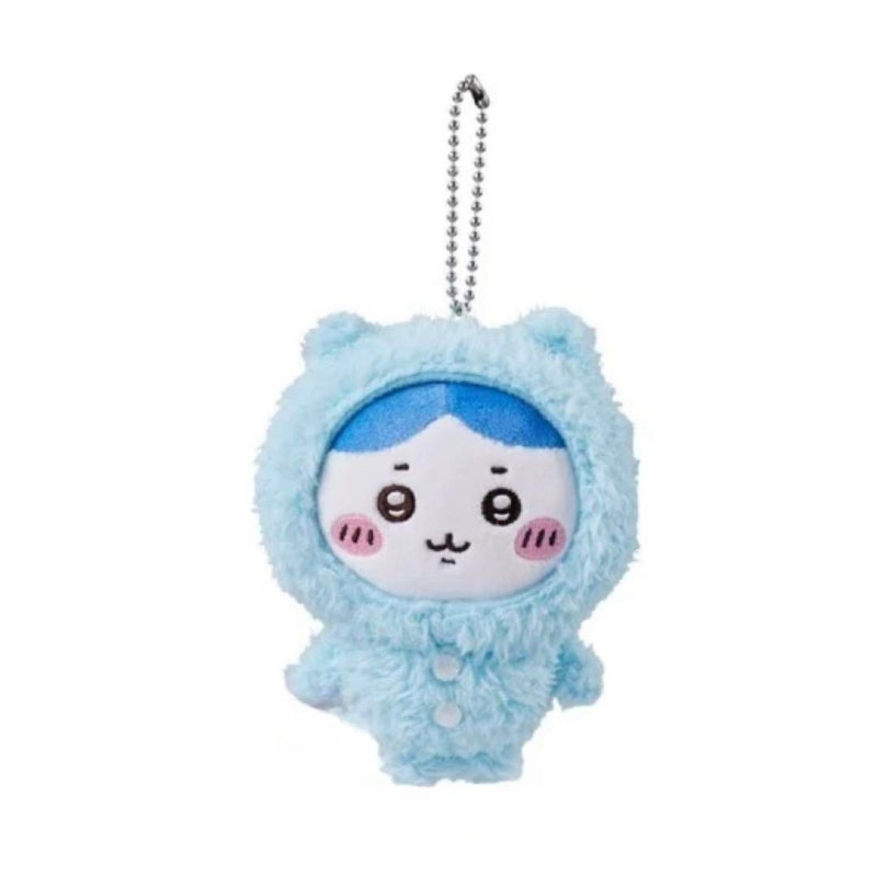 Hachiware Fluffy Pyjama Plushie Keychain Product - Chiikawa Merch