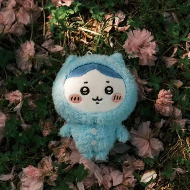 Hachiware Fluffy Pyjama Plushie Keychain - Chiikawa Merch