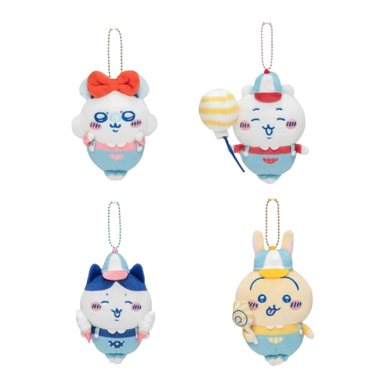A set of four Chiikawa Amusement Park Series Plush Keychains - Chiikawa Merch