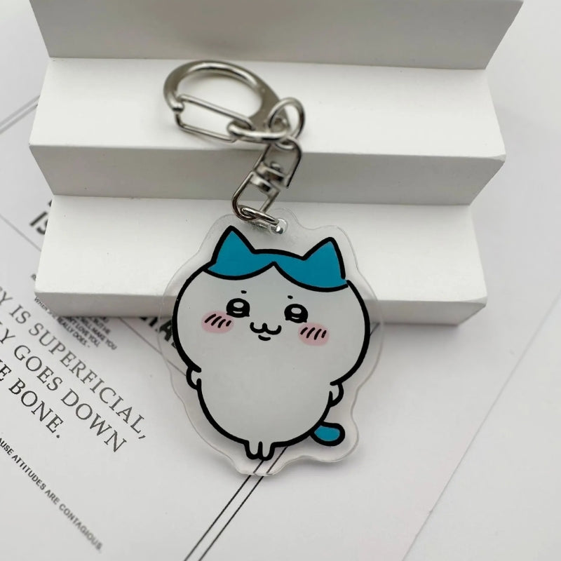 Chiikawa Hachiware Smiling Acrylic Keychain - Chiikawa Merch