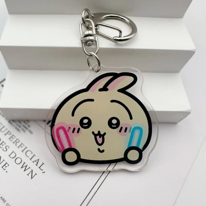 Chiikawa Usagi Cheering Acrylic Keychain - Chiikawa Merch