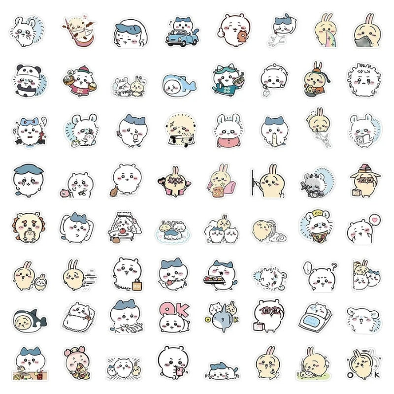 Chiikawa Kawaii Stickers Set for notebook  - Chiikawa Merch
