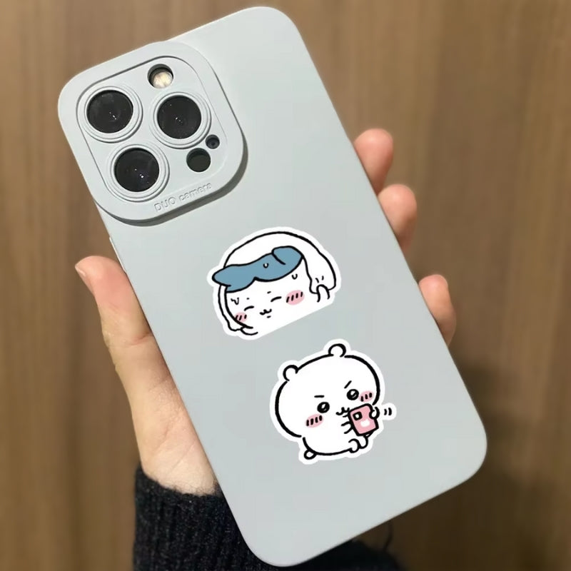 Chiikawa Kawaii Stickers Set on phone case - Chiikawa Merch