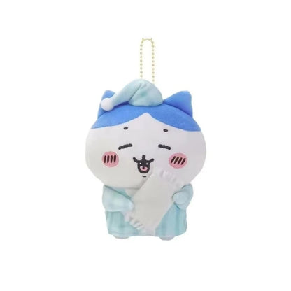 Chiikawa Hachiware Pajamas Sleeping Series Plush Keychain - Chiikawa Merch
