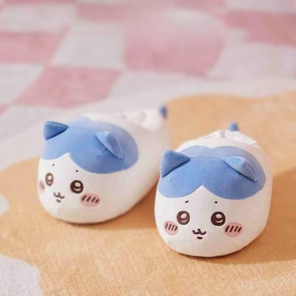 Hachiware Chiikawa Plush Slippers - Chiikawa Merch